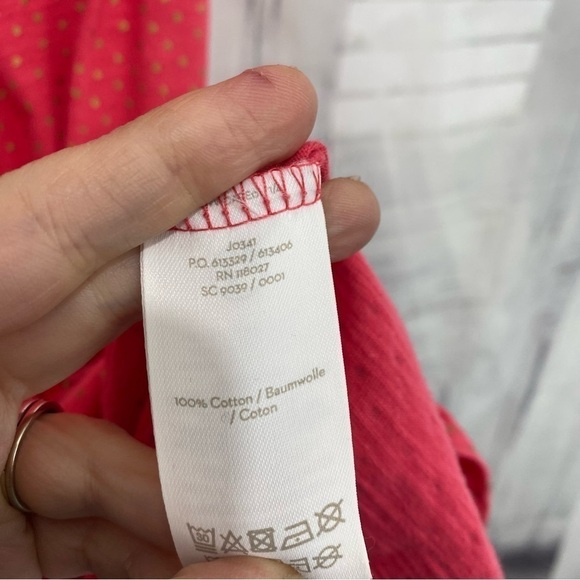 Boden Size 6 Reg Melissa Jersey Knit Polka Dot Dress Strawberry Pink Gold EUC - Picture 8 of 8